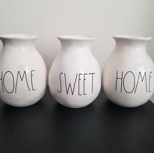 Rae Dunn "Home Sweet Home" Vase Trio